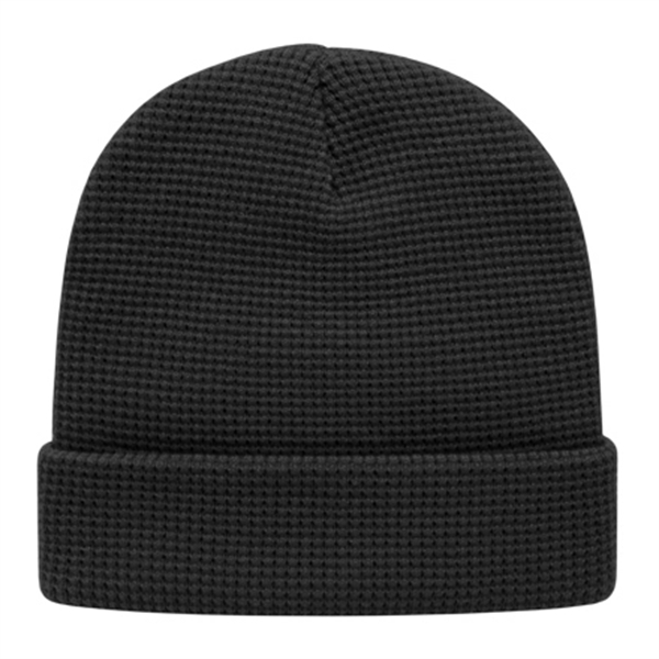 Custom Waffle Knit Cap with Cuff