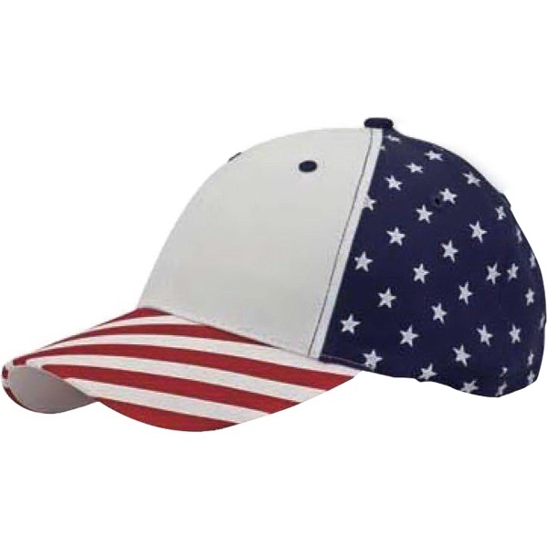 Cotton Twill USA Flag Cap - Cotton Twill USA Flag Cap - Image 0 of 1