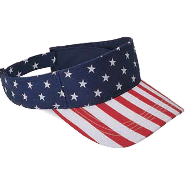 Pro style twill USA flag visor