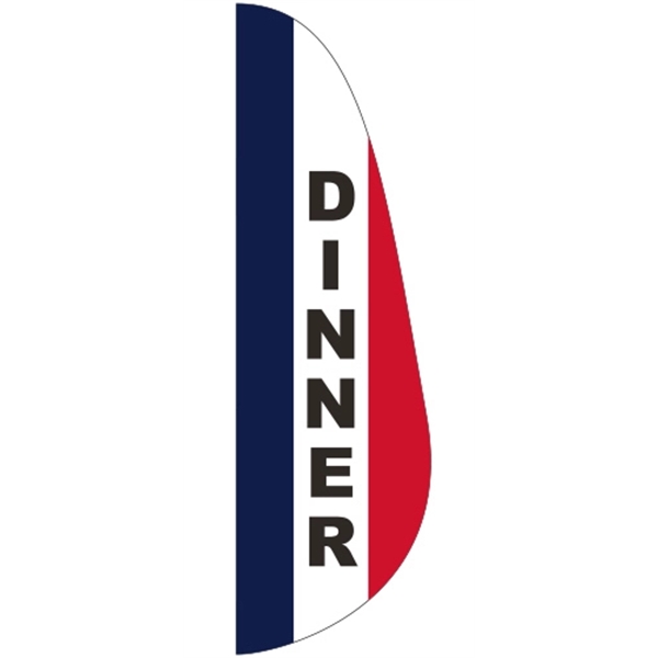 3' x 10' Message Feather Flag - Dinner - 3' x 10' Message Feather Flag - Dinner - Image 0 of 1