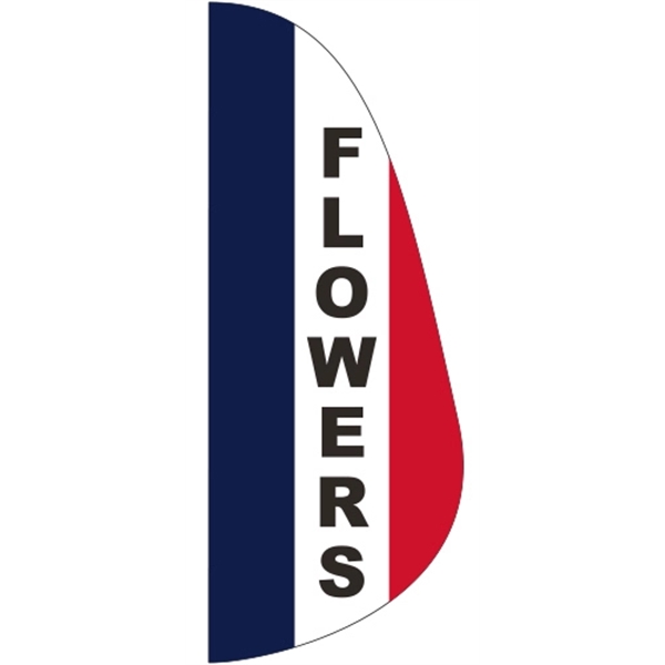 3' x 8' Message Feather Flag - Flowers - 3' x 8' Message Feather Flag - Flowers - Image 0 of 1