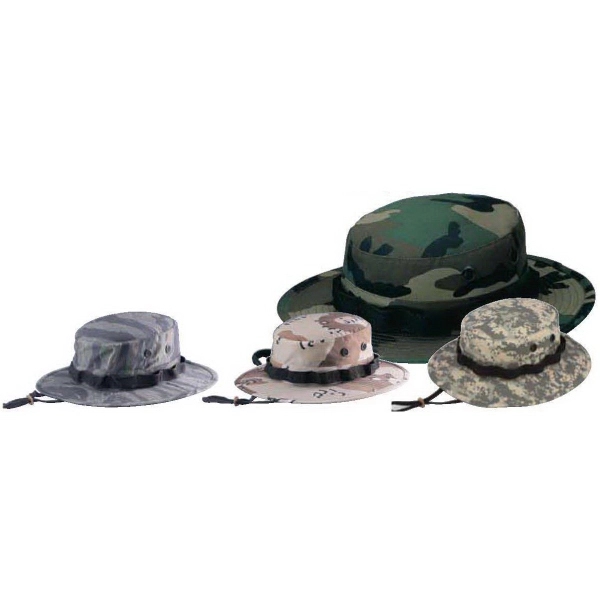 Camouflage Twill Hunting Hat w/ Chin Cord - Camouflage Twill Hunting Hat w/ Chin Cord - Image 0 of 4