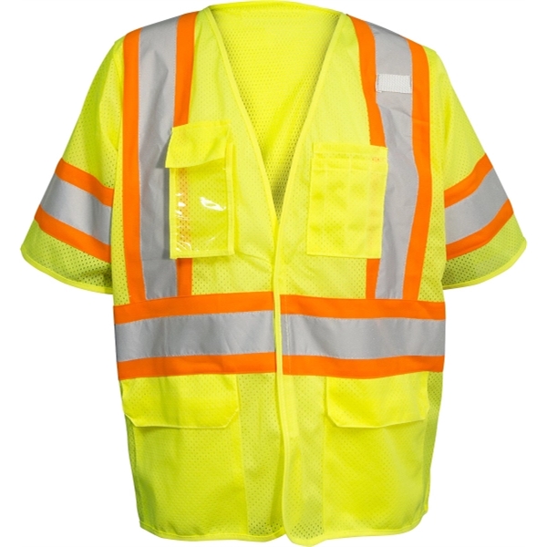 Hi-Viz ANSI Class 3 Safety Green Deluxe Vest - Hi-Viz ANSI Class 3 Safety Green Deluxe Vest - Image 0 of 0