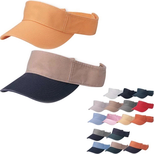 Pro Style Cotton Twill Washed Visor - Pro Style Cotton Twill Washed Visor - Image 0 of 11