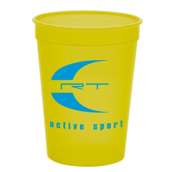 Logo Solid Stadium Cups (12 Oz.)