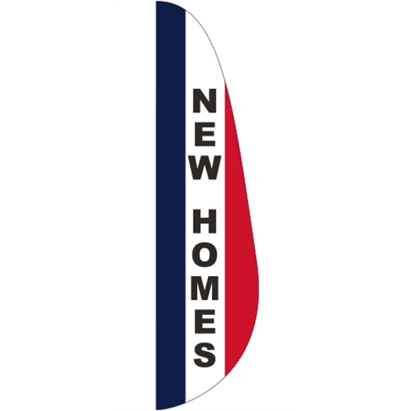 3' x 12' Message Feather Flag - New Homes - 3' x 12' Message Feather Flag - New Homes - Image 0 of 1