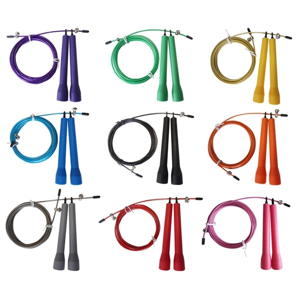 Black Head Bearing Crossfit Jump Ropes with smooth handle