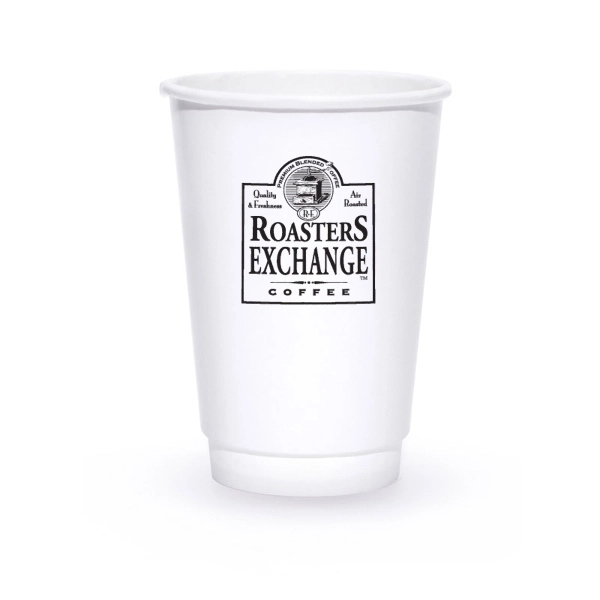16 oz. Double Wall Insulated White Paper Hot Cup - 16 oz. Double Wall Insulated White Paper Hot Cup - Image 1 of 5