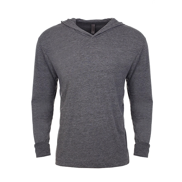 Unisex Tri-Blend Long Sleeve Hoodie T-Shirt - Unisex Tri-Blend Long Sleeve Hoodie T-Shirt - Image 4 of 12