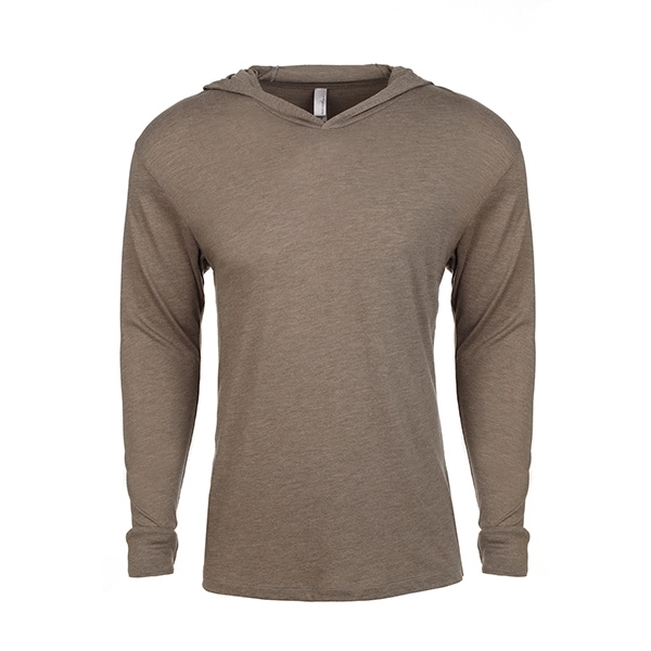 Unisex Tri-Blend Long Sleeve Hoodie T-Shirt - Unisex Tri-Blend Long Sleeve Hoodie T-Shirt - Image 3 of 12
