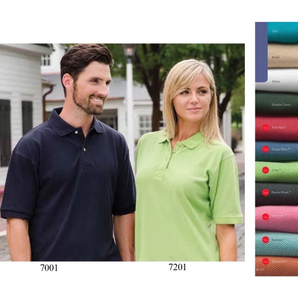 Ladies' Mainsail Pique Short-Sleeve Polo - Ladies' Mainsail Pique Short-Sleeve Polo - Image 1 of 1