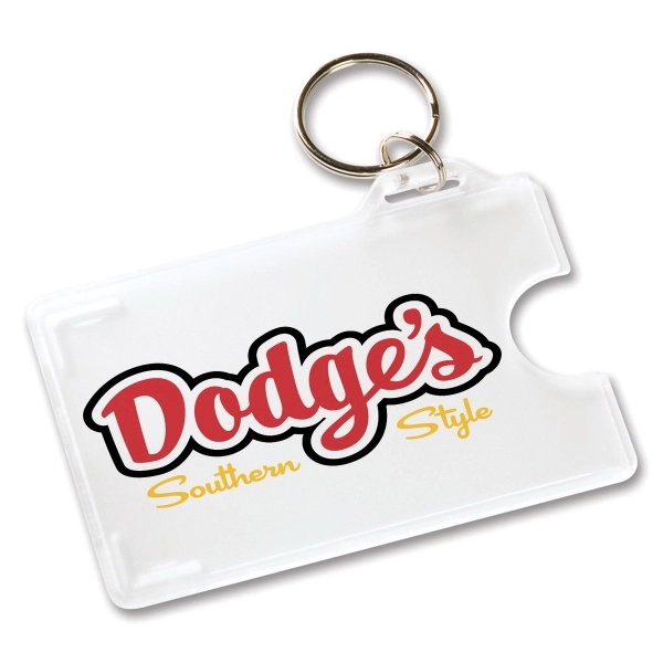 Clear Card Holder With Key Ring - Clear Card Holder With Key Ring - Image 0 of 0