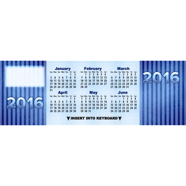 Custom Beautiful Blue Keyboard Calendar