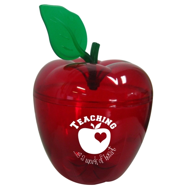 Plastic Apple Shaped Container BNoticed Put a Logo on It The