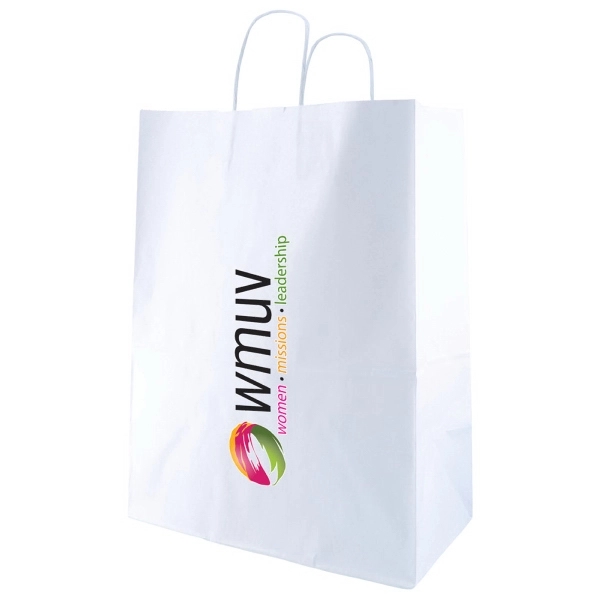 White Kraft Shopping Bag - White Kraft Shopping Bag - Image 0 of 0