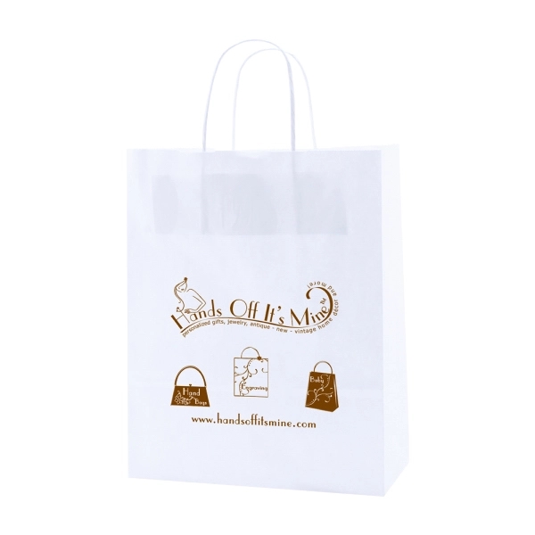 White Kraft Shopping Bag - White Kraft Shopping Bag - Image 0 of 0