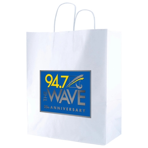 White Kraft Shopping Bag - White Kraft Shopping Bag - Image 0 of 0