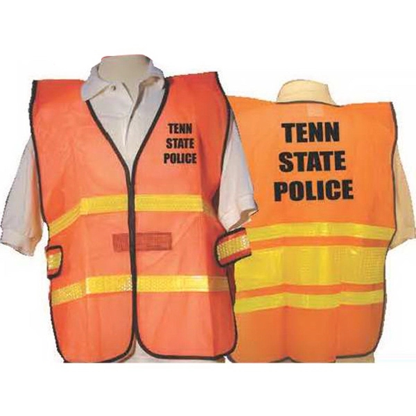 Orange Mesh Safety Vest - Orange Mesh Safety Vest - Image 0 of 0