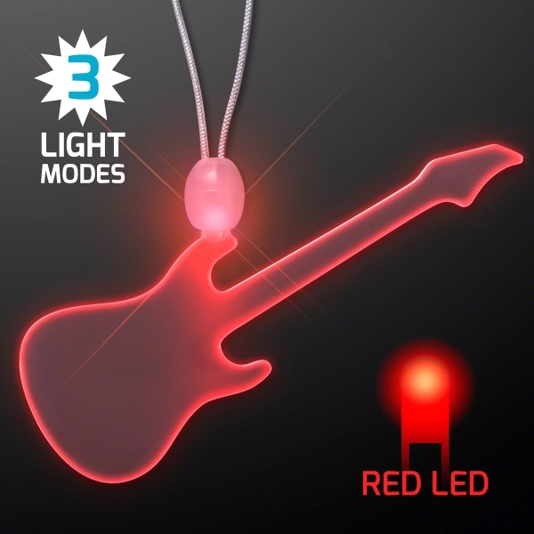 LED Acrylic Red Guitar Necklace - LED Acrylic Red Guitar Necklace - Image 0 of 0