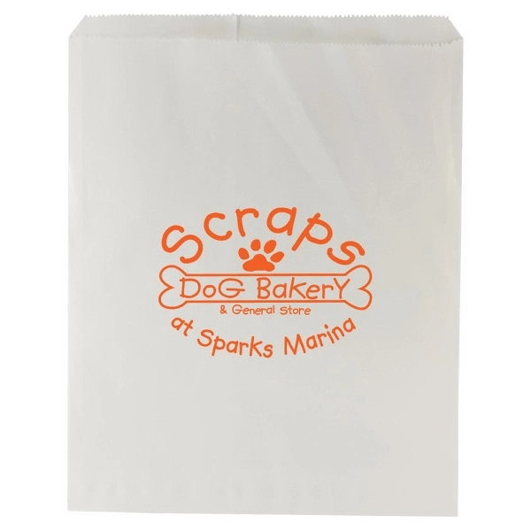 White Kraft Paper Merchandise Bags - White Kraft Paper Merchandise Bags - Image 3 of 6