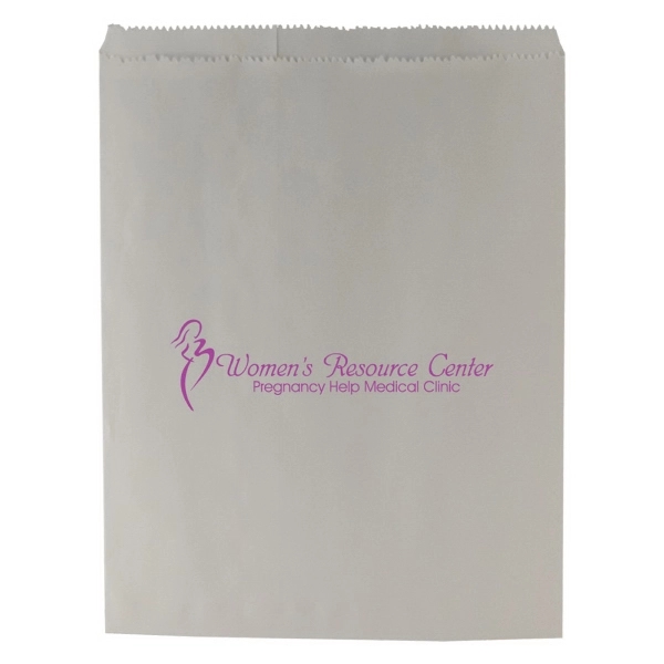 White Kraft Paper Merchandise Bags - White Kraft Paper Merchandise Bags - Image 5 of 6