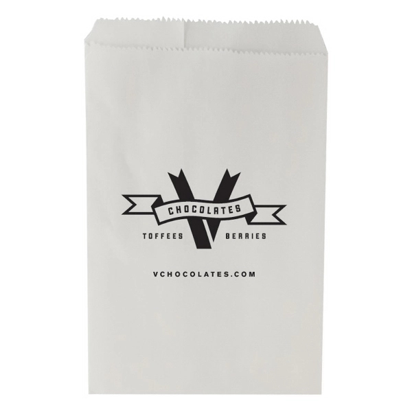 White Kraft Paper Merchandise Bags - White Kraft Paper Merchandise Bags - Image 6 of 6