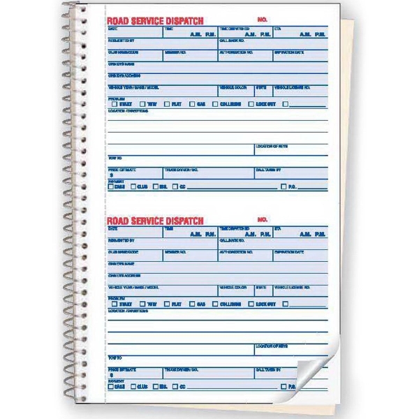 Road Service Dispatch Book - Road Service Dispatch Book - Image 1 of 1