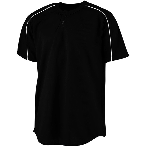 Wicking Two-Button Youth Baseball Jersey - Wicking Two-Button Youth Baseball Jersey - Image 0 of 5