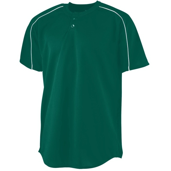 Wicking Two-Button Youth Baseball Jersey - Wicking Two-Button Youth Baseball Jersey - Image 2 of 5
