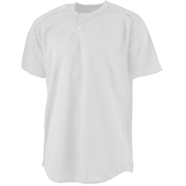 Wicking Two-Button Youth Baseball Jersey - Wicking Two-Button Youth Baseball Jersey - Image 3 of 5