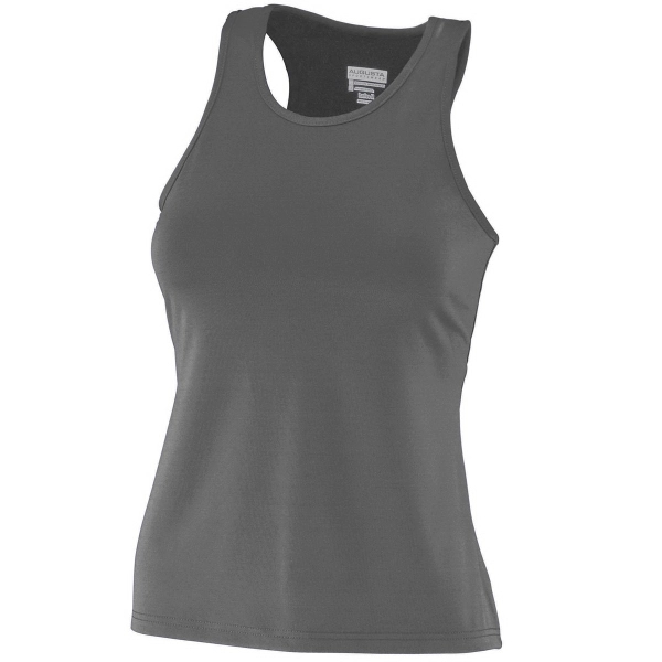 Girls Poly/Spandex Solid Racerback Tank - Girls Poly/Spandex Solid Racerback Tank - Image 0 of 3