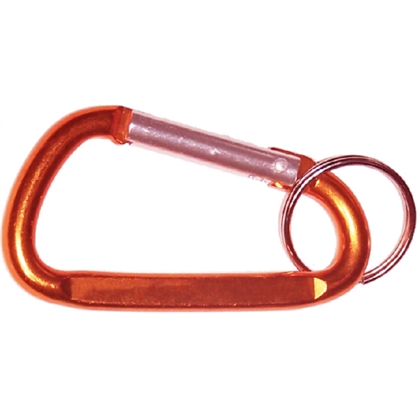 Carabiner with split key ring