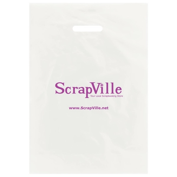Frosted Die Cut Merchandise Bags - Frosted Die Cut Merchandise Bags - Image 2 of 2