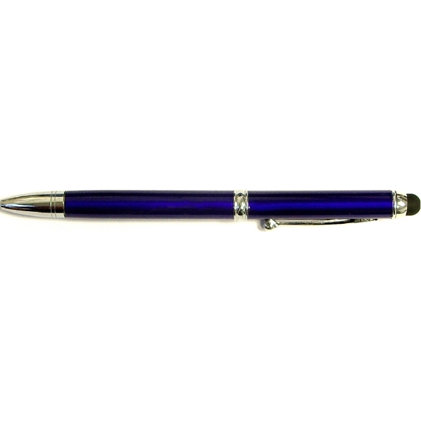 Blue & Black Ink Metal Pen with Stylus and Case - Blue & Black Ink Metal Pen with Stylus and Case - Image 4 of 4