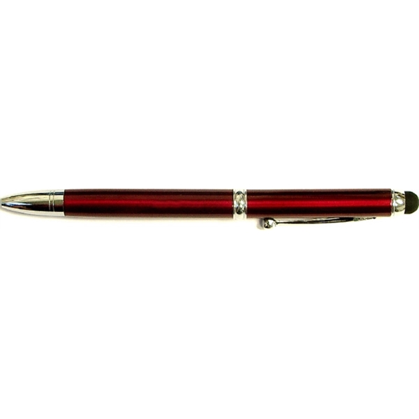 Blue & Black Ink Metal Pen with Stylus and Case - Blue & Black Ink Metal Pen with Stylus and Case - Image 2 of 4