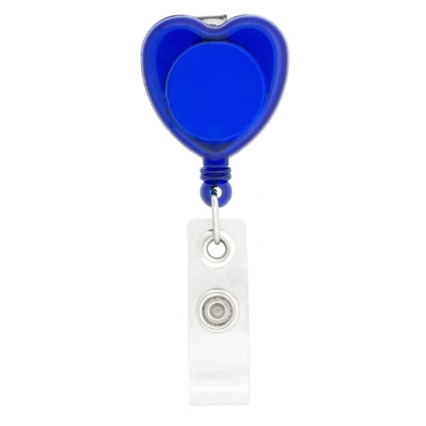 Heart Retractable Badge Holder - Heart Retractable Badge Holder - Image 3 of 4