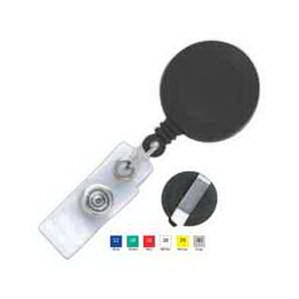Stock Round Plastic Clip-on Badge Reel - Stock Round Plastic Clip-on Badge Reel - Image 0 of 4