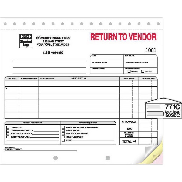 Return To Vendor Forms Sets - Return To Vendor Forms Sets - Image 0 of 0