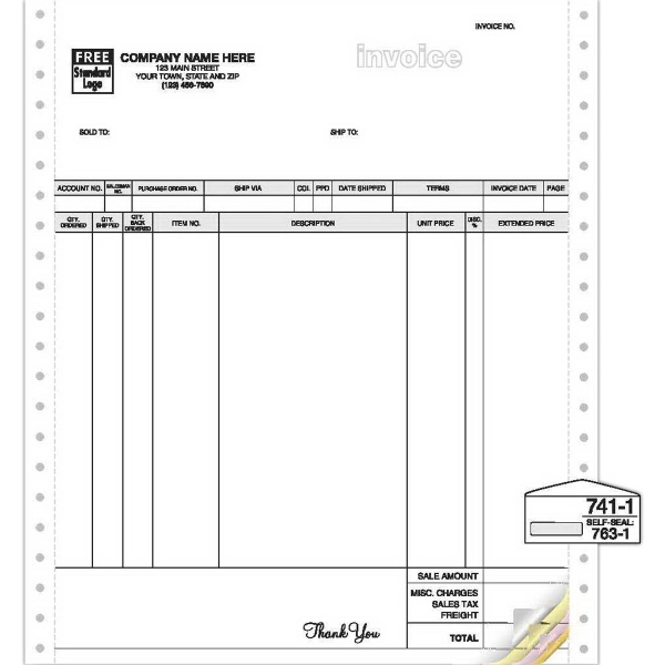Invoices, Continuous, Parchment - Invoices, Continuous, Parchment - Image 1 of 1