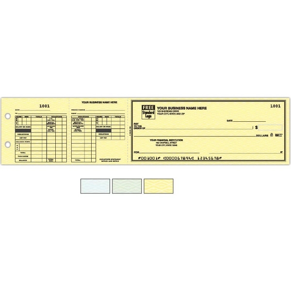 Payroll maximum deductions check, 3 on-a-page - Payroll maximum deductions check, 3 on-a-page - Image 1 of 1