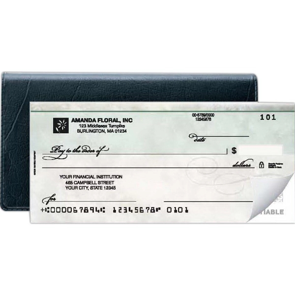Checks, Compact Size Duplicate, Green Marble Design - Checks, Compact Size Duplicate, Green Marble Design - Image 1 of 1