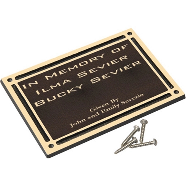 Cast Aluminum Flat Back Outdoor Award Plaque-Gold - Cast Aluminum Flat Back Outdoor Award Plaque-Gold - Image 0 of 0