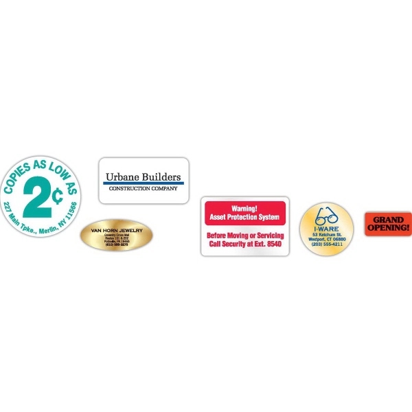 Labels - Oval, Polyester Film Stock - Labels - Oval, Polyester Film Stock - Image 2 of 3