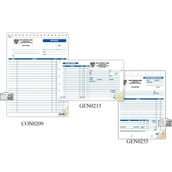 Work Order Invoice, Carbonless - Work Order Invoice, Carbonless - Image 1 of 1