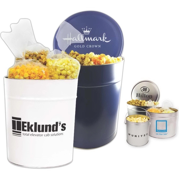 Custom 3 1/2 Gallon Popcorn Tin with Butter Popcorn