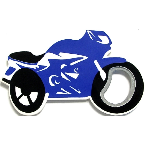 Jumbo size motorcycle shape magnetic bottle opener