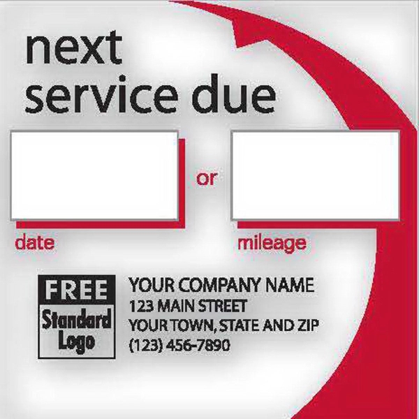 Label, Static Cling Service, 2.5x2.5 - Label, Static Cling Service, 2.5x2.5 - Image 1 of 1