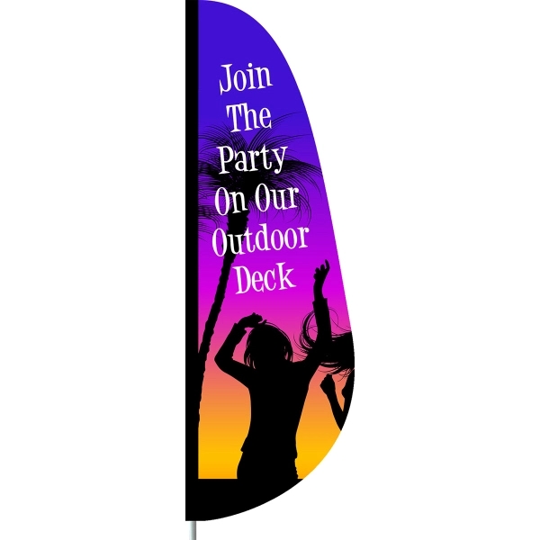 3' x 10' Custom Single Reverse Feather Flag - 3' x 10' Custom Single Reverse Feather Flag - Image 0 of 4