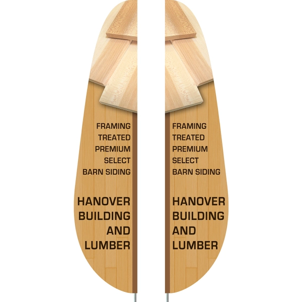 3' x 15' Custom Double Sided Feather Flag - 3' x 15' Custom Double Sided Feather Flag - Image 0 of 4