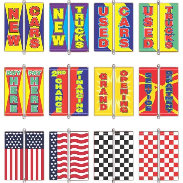 3' x 8' - Vinyl Pole Banner - Single or Set - Custom - 3' x 8' - Vinyl Pole Banner - Single or Set - Custom - Image 1 of 2
